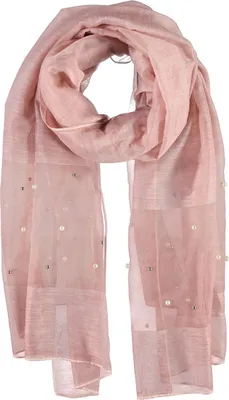 Produktbild von Perlenverzierter Damenschal Rosa 85x185cm Passigatti