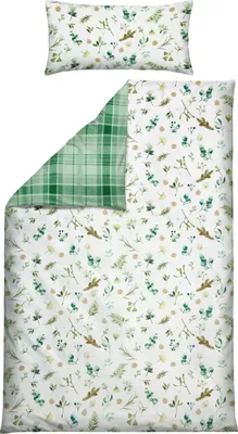 Produktbild von REDBEST Wendebettwäsche grün 1x 135x200 cm + 1x 40x80 cm