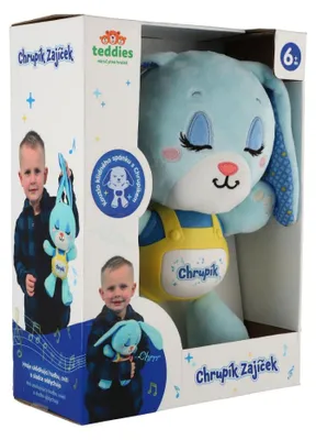 Productafbeelding van Teddies Zajíček Chrupík, knuffel/plastic, op batterijen, met geluid/licht