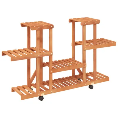 Produktbild von Blumenständer mit Rollen 110x25x78 cm Massivholz Tanne