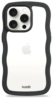 Produktbild von Holdit Wavy Case Apple iPhone 15 Pro - Black / Transparent