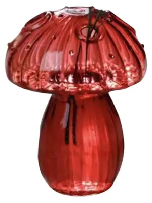 Produktbild von Mini-Pilzvase, farbenfrohe, transparente Glasvase für Hydrokultur, Blumenvase, Heimdekoration B