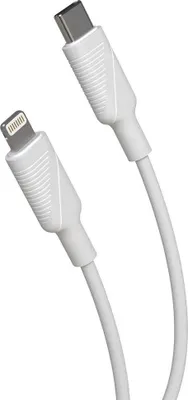 Productafbeelding van Muvit MCUSC0006, 1,2 meter, Lightning, USB-C, mannelijk, mannelijk, wit