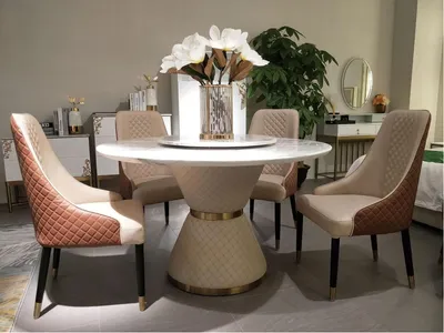 Produktbild von Rund Esstisch Tisch Gruppe Esszimmer Wohnzimmer Garnitur Holz Design 130x80 Neu