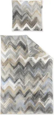 Produktbild von Irisette Mako-Satin Bettwäsche-Garnitur Wave 8594 Farbe natur Größe 155x220+80x80