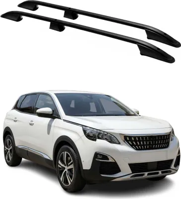 Image de Barres de toit longitudinales pour Peugeot 3008 2013-2016 Aluminium Noir