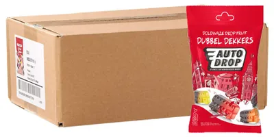 Zdjęcie produktu dla Pakiet przekąsek Autodrop Dubbeldekkers 16 x 85g - pyszny piętrowy piętrowy lukrecjowy