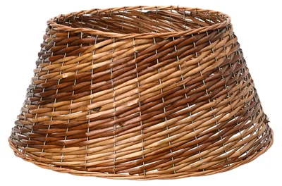 Image de Jupe de sapin de Noël naturelle, en osier, dimensions 57x28 cm