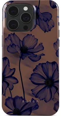 Image de Burga Tough Coque antichoc pour iPhone 15 Pro - Plastique rigide Velvet Night Marron