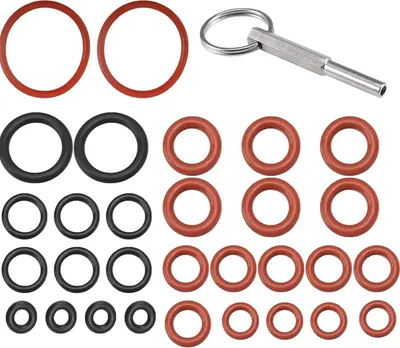 Produktbild von 31-teiliges Dichtungsring-Set für Kaffeevollautomaten, Ovalkopfschlüssel mit Schlüsselring, Kompatibel mit Jura, Krups, AEG