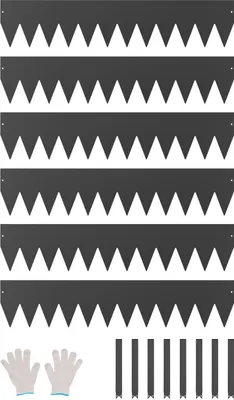 Obrázek produktu pro Lemování trávníku sada 6 kovových lemů záhonů 1016x203x1,5 mm