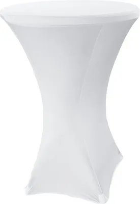 Produktbild von Stehtischhusse Stretch Stehtisch Tisch Husse Bistrotisch weiß Ø 70 cm