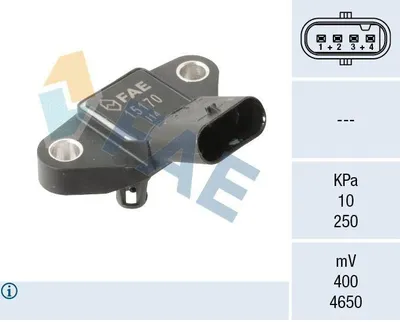Produktbild von FAE Ladedrucksensor 15170 Vorne für AUDI A4 Avant (8K5, B8)
