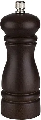 Produktbild von APS Salzmühle PROFESSIONAL aus Buchenholz dunkel mit Edelstahlmahlwerk ØxH: 5,5 x 15 cm