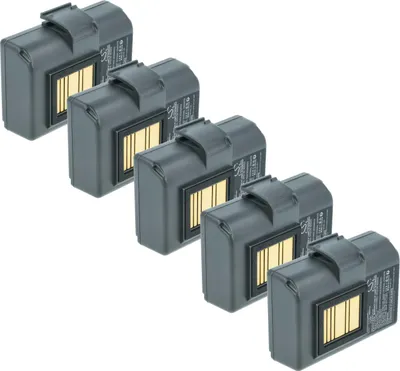 Produktbild von vhbw 5x Akku Ersatz für Zebra P1031365-059, P1031365-069, P1051378 für Drucker Kopierer Scanner Etiketten-Drucker (2600 mAh, 7,4 V, Li-Ion)