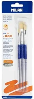 Produktbild von Milan Blisterpackung Mit 3 Flachpinseln Silber  Silber One Size