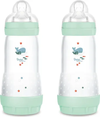Produktbild von MAM Easy Start Anti-Kolik-Flasche im 2er-Set mit SkinSoftTM Silikon Sauger, 4+ Monate, 320 ml