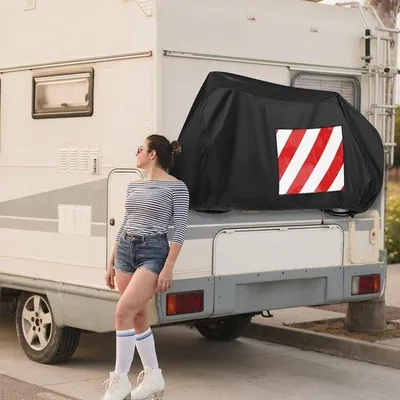 Produktbild von Famanu Fahrradschutzhülle für Caravan mit Warnplattasche - 200 x 85 x 110 cm