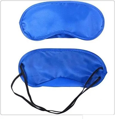 Productafbeelding van STEGGER slaapmasker blauw, set van 2 stuks, zacht oogmasker one size, 18,5 x 9 cm