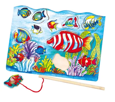 Produktbild von Viga 58423 Magnetische Puzzles - Fische fangen