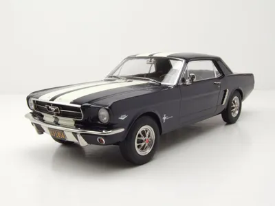 Produktbild von Norev 182805 Ford Mustang Coupe 1965 blau metallic 1:18