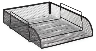 Obrázok produktu pre 10-poschodový stojan na dokumenty, kovový stojan na listy do kancelárie pre formát A4, stolový stojan Š x H 26 x 33,5 cm, čierny