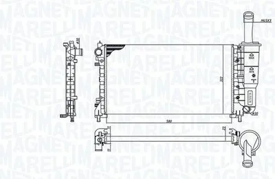 Produktbild von MAGNETI MARELLI 350213194200 Kühler Wasserkühler Motorkühler für FIAT PUNTO (188)