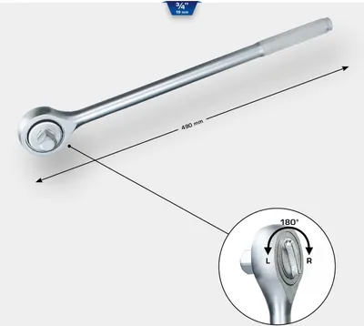 Immagine prodotto di cricchetto reversibile da 3/4", 24 denti