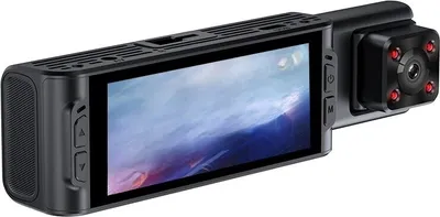 Obrázek produktu pro AIORBER kamera do auta, záznamník do auta, přehrávání videa na stejné obrazovce mobilního telefonu, 1080P, funkce nočního vidění, 3,6 palce, 3 čočky