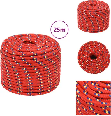 Immagine prodotto di vidaXL Bootsseil Rot 14 mm 25 m Polipropilene - Seile