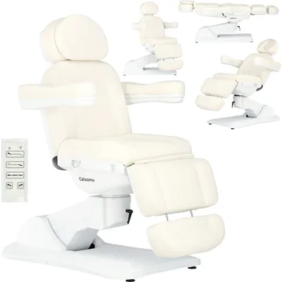 Zdjęcie produktu dla Fotel kosmetyczny elektryczny do salonu kosmetycznego pedicure regulacja 4 siłowniki Aiden z kołyską