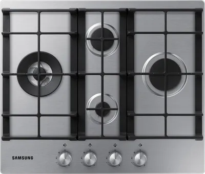 Immagine prodotto di Samsung NA64H3031BS Piano cottura a gas 60cm 4 bruciatori Griglie in ghisa, Inox
