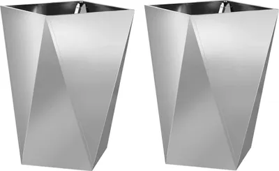 Produktbild von vidaXL Pflanzkübel 2 pcs Silber 50 x 50 x 75 cm Verzinkter Stahl