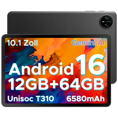 Produktbild von DOOGEE TAB A9 - Tablet,Android 16, 10,1 Zoll, 12(3+9)GB RAM+64GB(bis 2TB erweiterbar), WiFi 5,Doppellautsprecher
