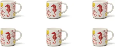 Zdjęcie produktu dla Excelsa zestaw 6 filiżanek do espresso Koralowa porcelana 10 cl Kolorowe