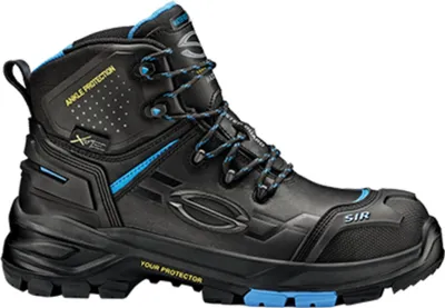 Produktbild von Sir Safety Level Up S7S Sicherheitsstiefel Herren Leder mit Fiberglaskappe Durchtrittschutz, 45, Schwarz