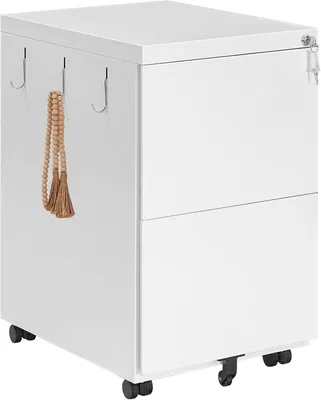 Produktbild von Rollcontainer Aktenschrank, mit 2 Schubladen Schreibtisch Unterschrank abschließbar