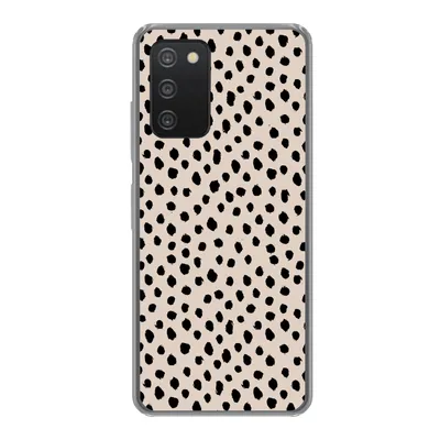 Produktbild von MuchoWow® Handyhülle Schutzhülle Hülle für Samsung galaxy a73 Polka dots - Schwarz - Beige Silikon Softcase Handy Hülle - Handyhülle