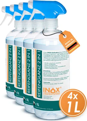 Produktbild von INOX® 4x1L Reifenglanz 2:1 Kunststoffpflege & Gummipflege Reifenpflege Reiniger