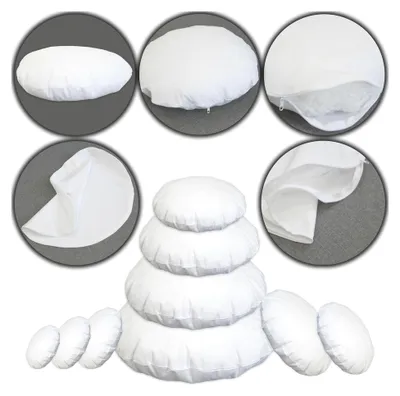 Produktbild von Rundes Kissen-Inlett 80cm Ø Füllkissen ohne Füllung Weiß