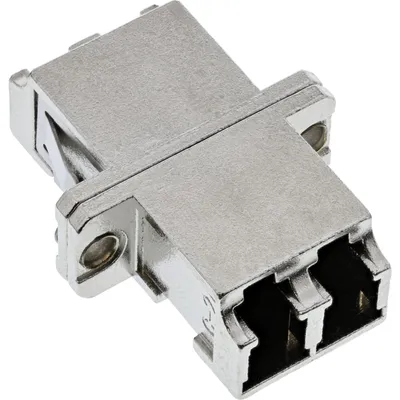 Produktbild von InLine LWL Metall-Kupplung, Duplex LC/LC, singlemode, Keramik-Hülse, zum Einbau, LC, Silber, Einzelmodus, Keramik, Metall, Metall, 12 g