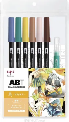 Obrázek produktu pro Zestaw Manga Bird 6 x ABT + wodny pędzel
