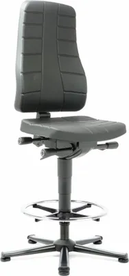Produktbild von Bimos Arbeitsstuhl 9641-2000 All-In-One 3 Sitzhöhe 570-830 mm, mit Gleiter, Polyurethanschwarz