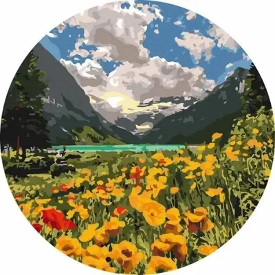 Productafbeelding van Schilderen op nummer: Ronde Alpen, 40 cm