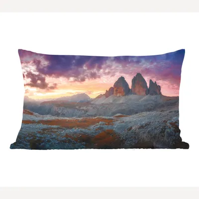 Produktbild von MuchoWow® Zierkissen Sofakissen Wohnzimmer Dekokissen 50x30 cm Felsen - Berg - Sonnenuntergang - Landschaft - Wohnzimmerdekoration - Polster mit Photo