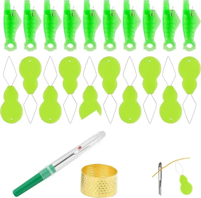 Produktbild von Frypay 22 Stück Nadeleinfädler Set Einfädelhilfe für Nähnadeln Einfädler für Nähmaschinen Nadel Threading Tool Kunststoff Nähnadeln Einfädler für DIY Handnähen und Nähmaschinen