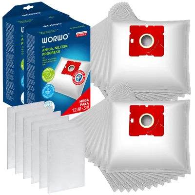 Multiple boxes of vacuum cleaner bags and loose vacuum cleaner bags.