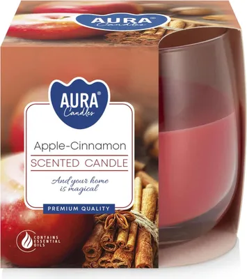 Produktbild von Duftkerze APFEL-ZIMT im Glas, perfekt als Geschenk