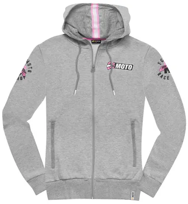Productafbeelding van FC-Moto Damenhoodie met rits, grijs/roze, maat L