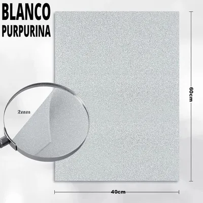 Obrázek produktu pro Lesklé desky z pěny EVA – kreativní materiál – 40 x 60 cm – 2 mm – Flexibilní – 48 kusů – Bílá a fialová barva